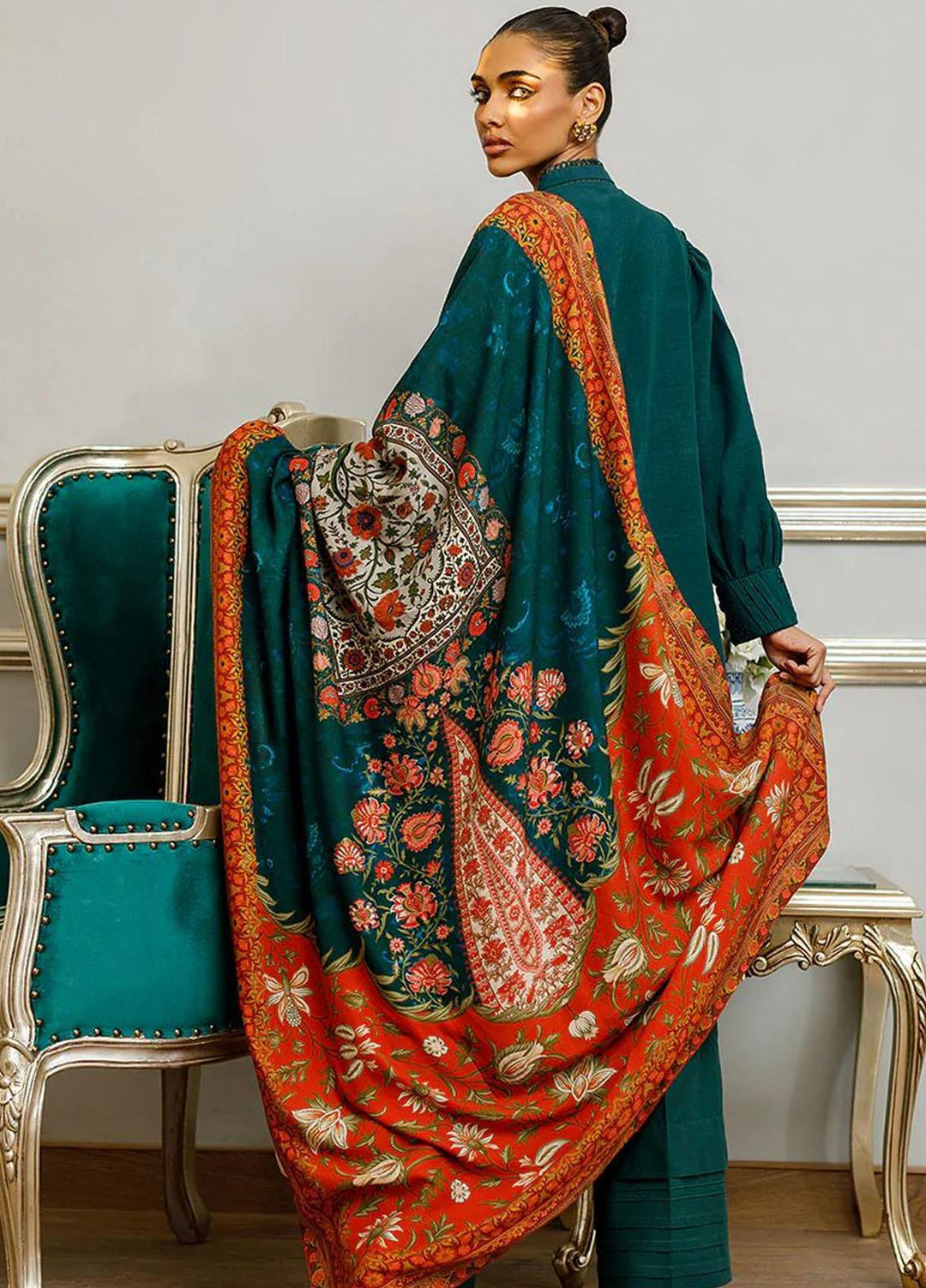 Threads & Motifs Printed Viscose  Shawls THM23SH Shawl-8215 - Winter Shawls