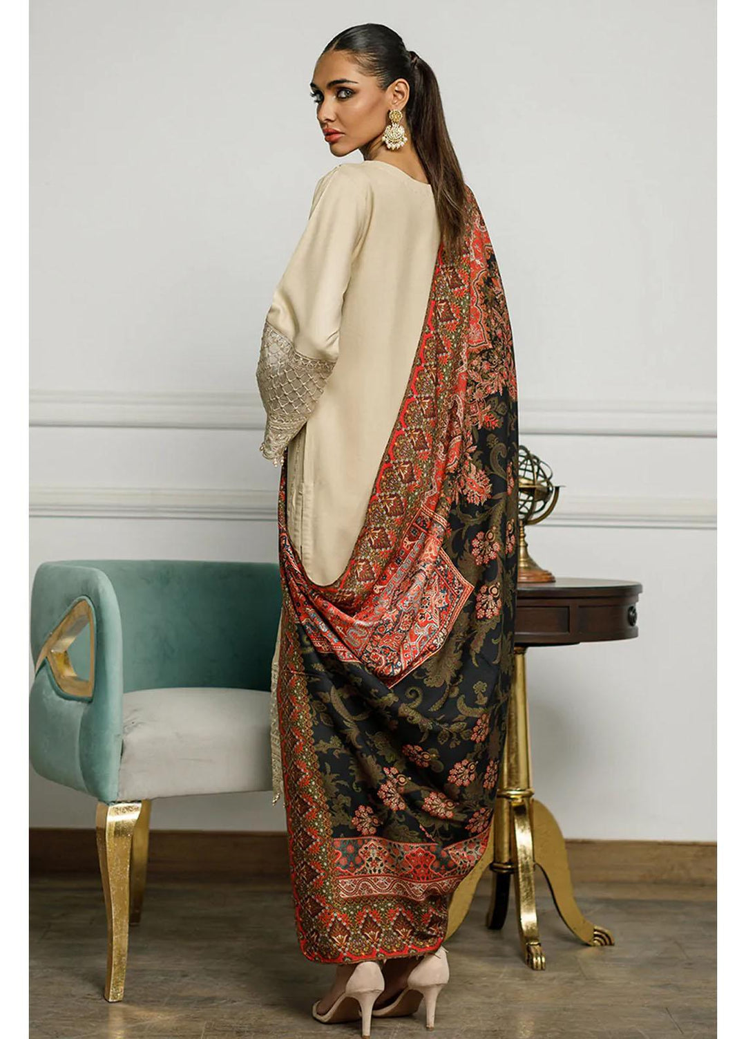 Threads & Motifs Printed Viscose  Shawls THM23SH Shawl-124 - Winter Shawls