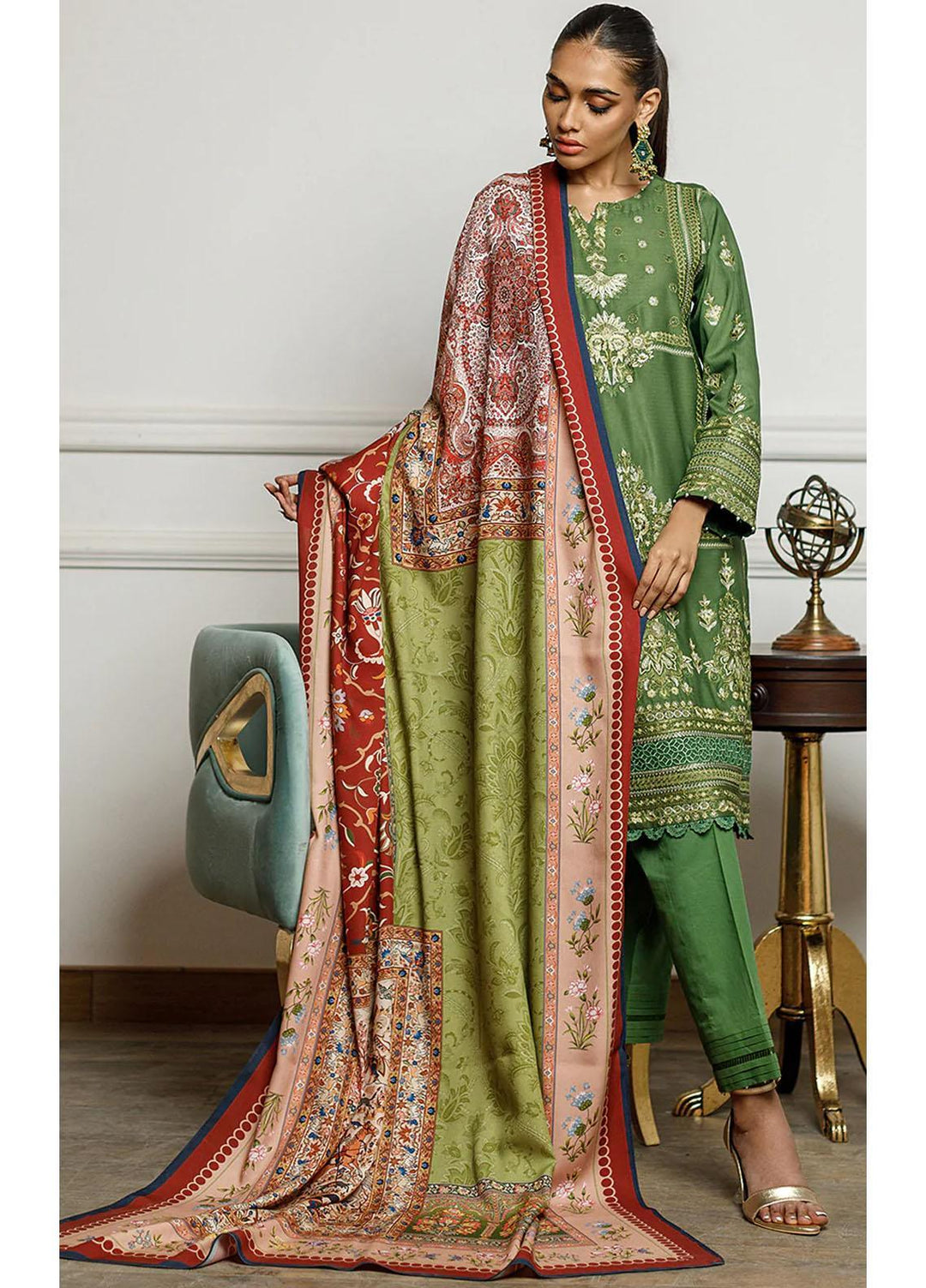 Threads & Motifs Printed Viscose  Shawls THM23SH Shawl-126 - Winter Shawls