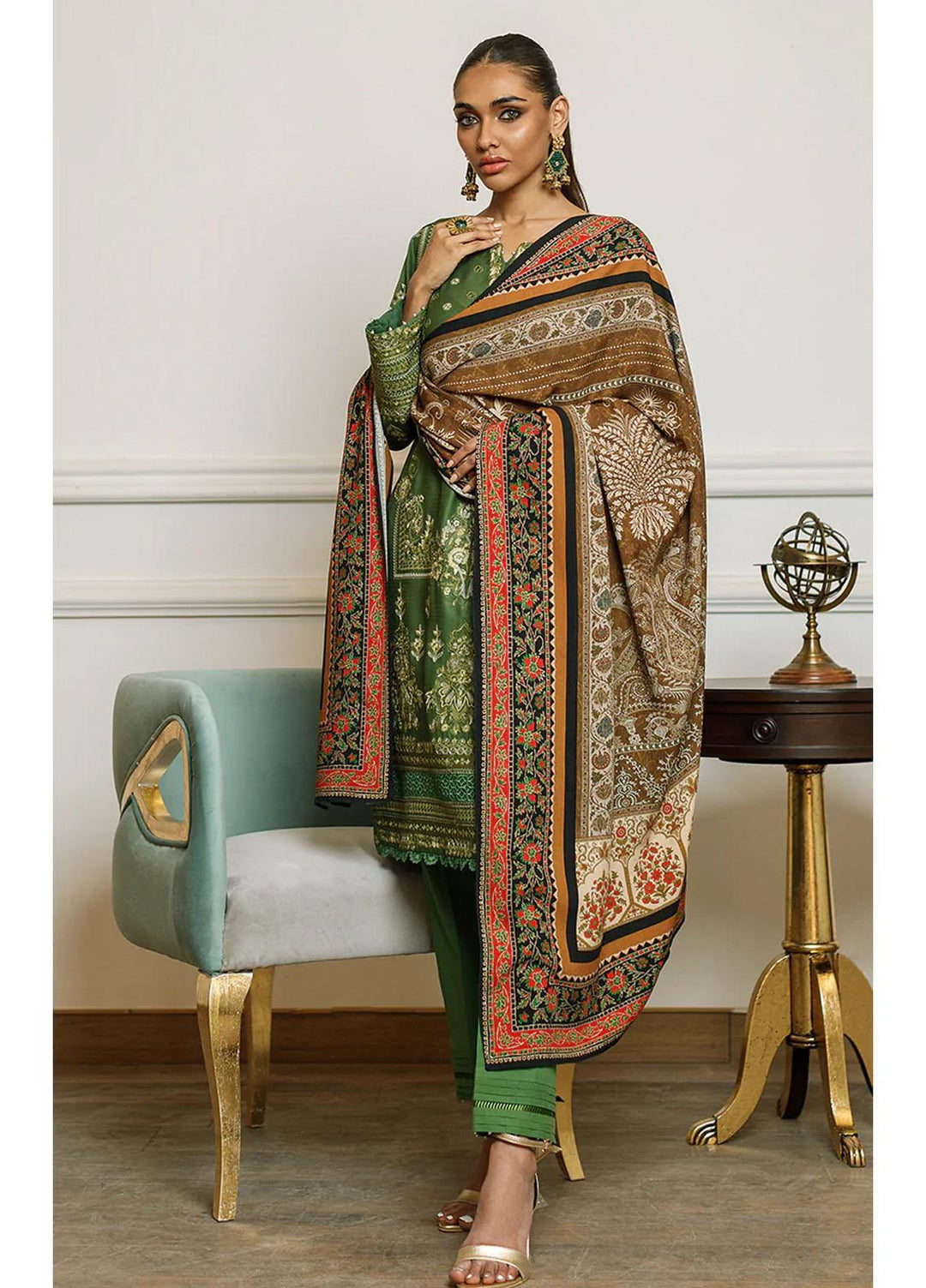 Threads & Motifs Printed Viscose  Shawls THM23SH Shawl-130 - Winter Shawls