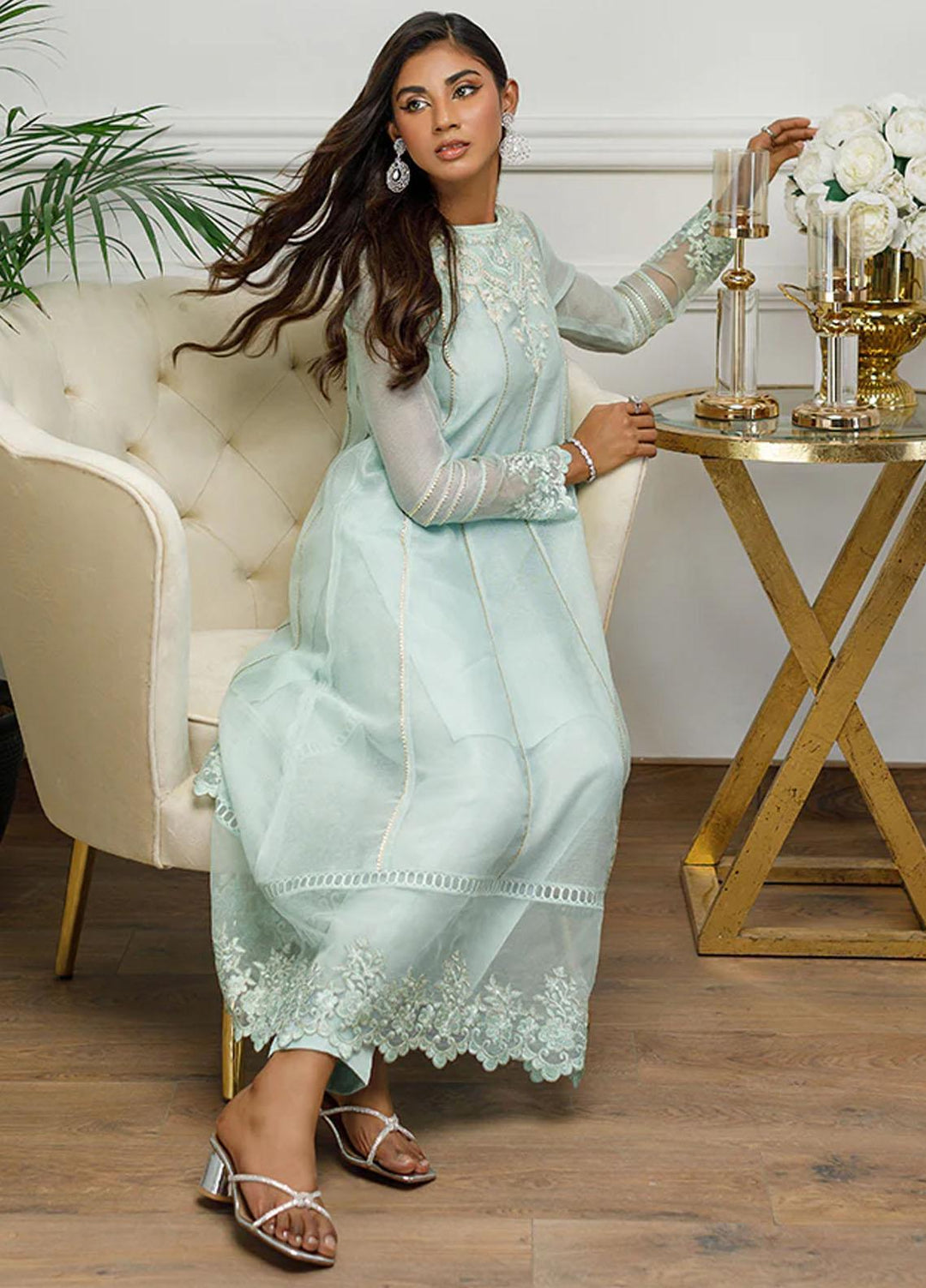 Threads & Motifs Luxury Pret  Organza Shirt 8260