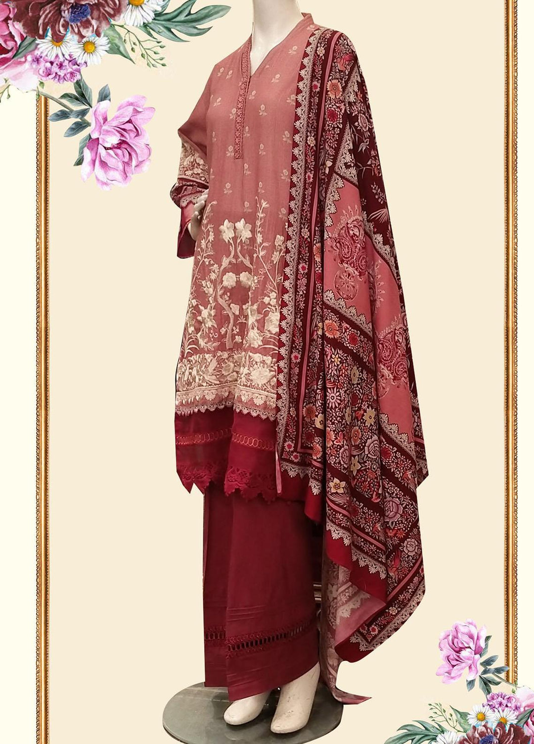 Threads & Motifs Pret  Khaddar 2 Piece Suit THM22WS 7552