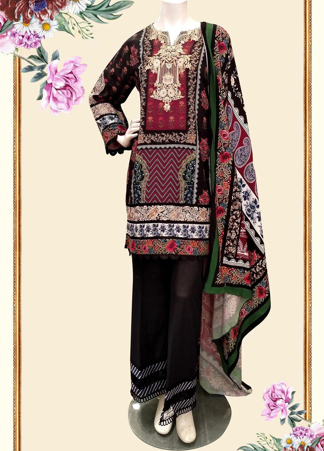 Threads & Motifs Pret  Khaddar 2 Piece Suit THM22WS 7544