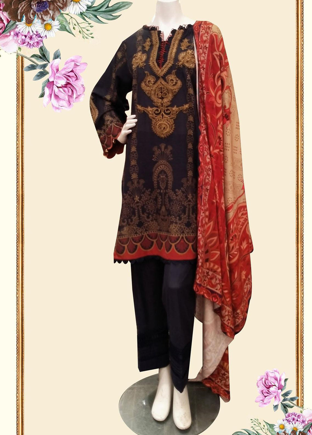 Threads & Motifs Pret  Khaddar 2 Piece Suit THM22WS 7583