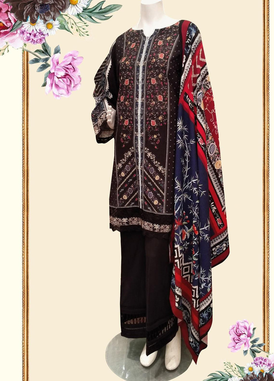 Threads & Motifs Pret  Khaddar 2 Piece Suit THM22WS 7614