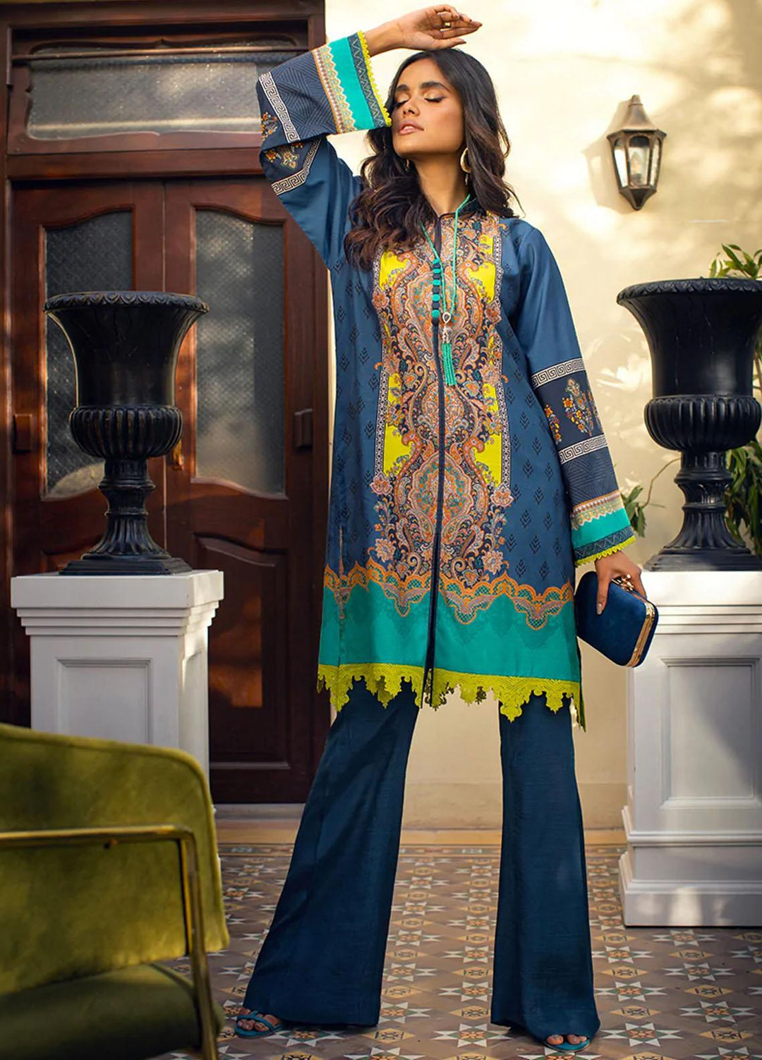 Threads & Motifs Pret  Khaadi Net Shirt THM22RW 7677