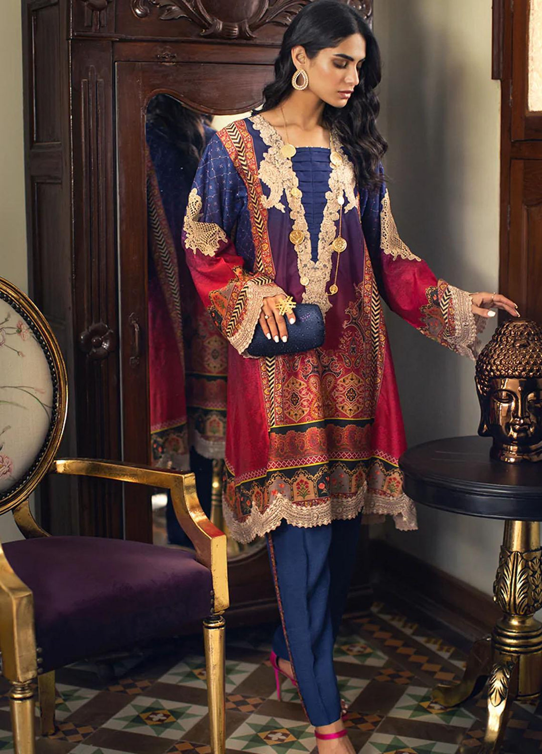 Threads & Motifs Pret  Khaadi Net Shirt THM22RW 7876