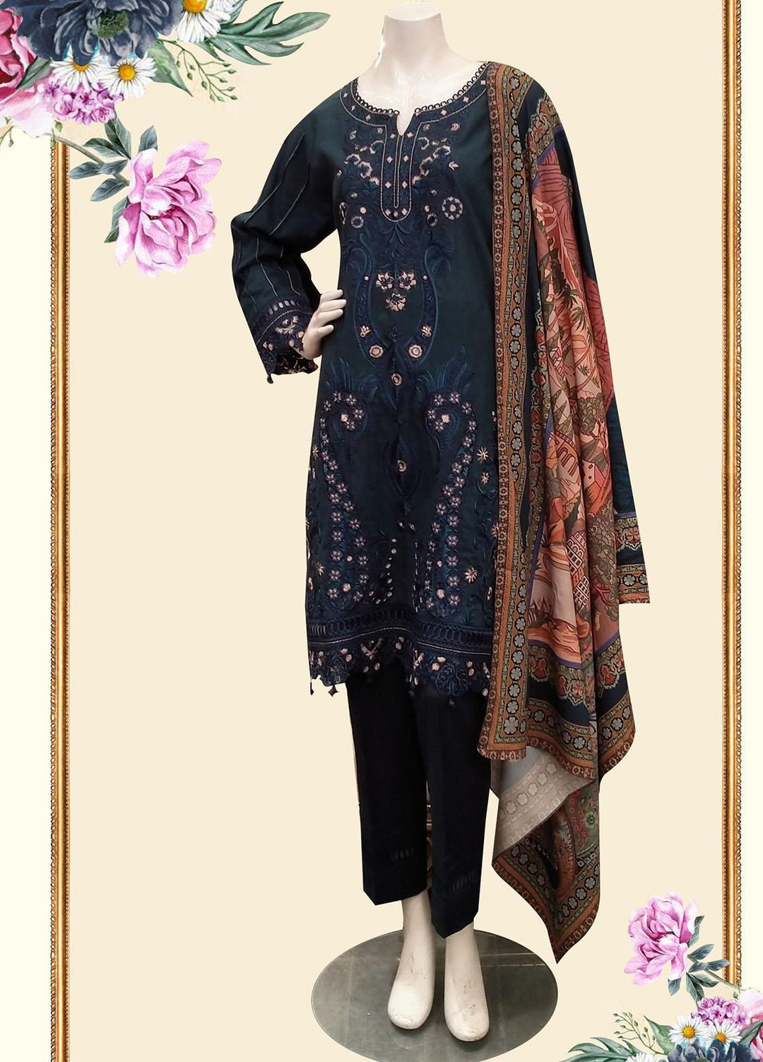 Threads & Motifs Pret  Khaddar 2 Piece Suit THM22WS 7587