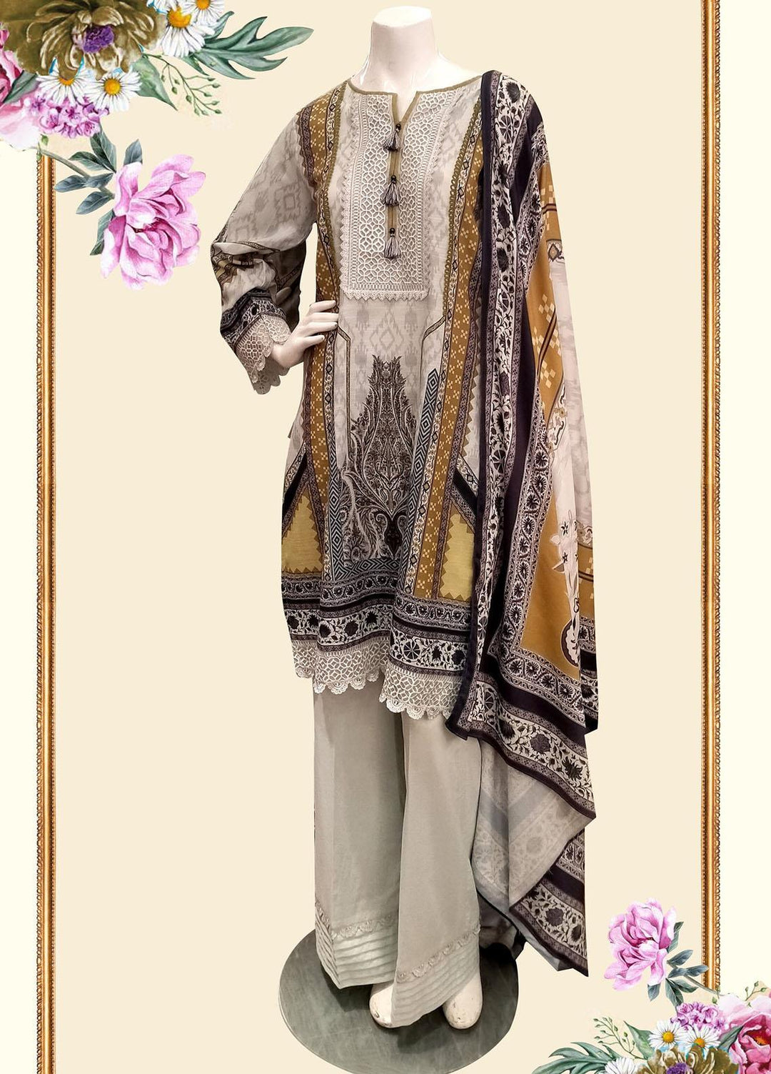 Threads & Motifs Pret  Khaddar 2 Piece Suit THM22WS 7606