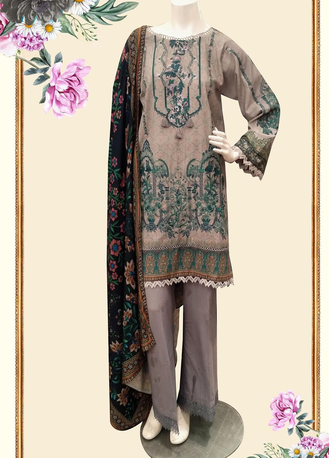 Threads & Motifs Pret  Khaddar 2 Piece Suit THM22WS 7531