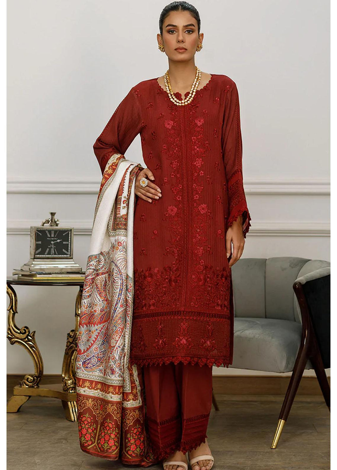 Threads & Motifs Luxury Pret  Khaddar Shirt THM23RW 8096