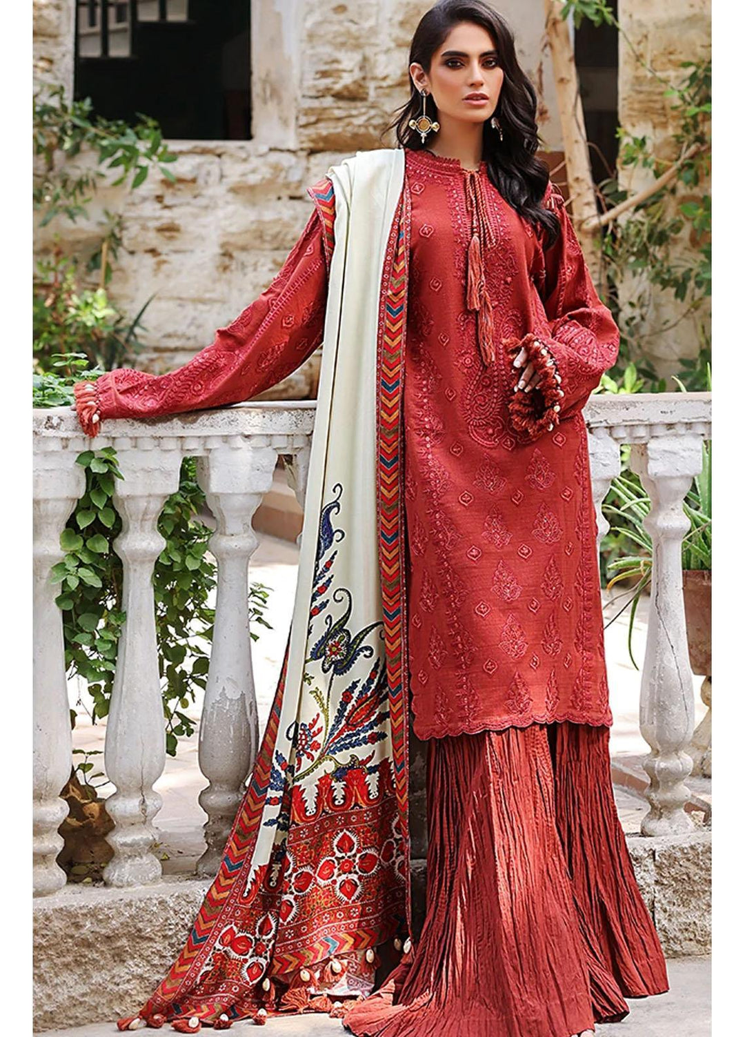 Threads & Motifs Embroidered Khaddar Suits Unstitched 2 Piece THM21UK 7530 - Winter Collection