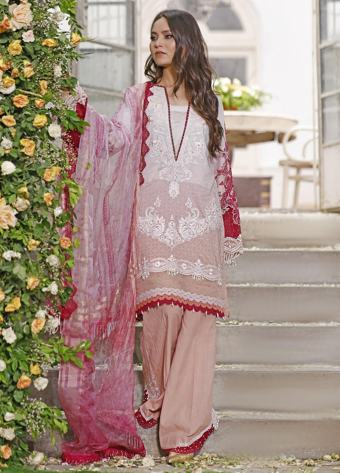 Threads & Motifs Embroidered Lawn Suits Unstitched 3 Piece THM22UL 7299 - Luxury Summer Collection