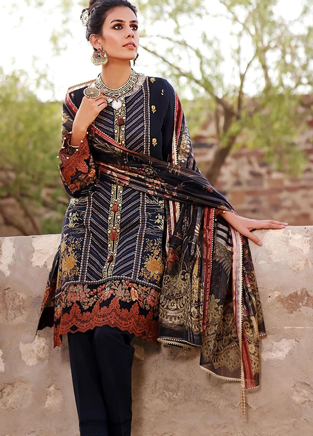 Threads & Motifs Embroidered Lawn Suits Unstitched 2 Piece THM21U 7287 - Summer Collection