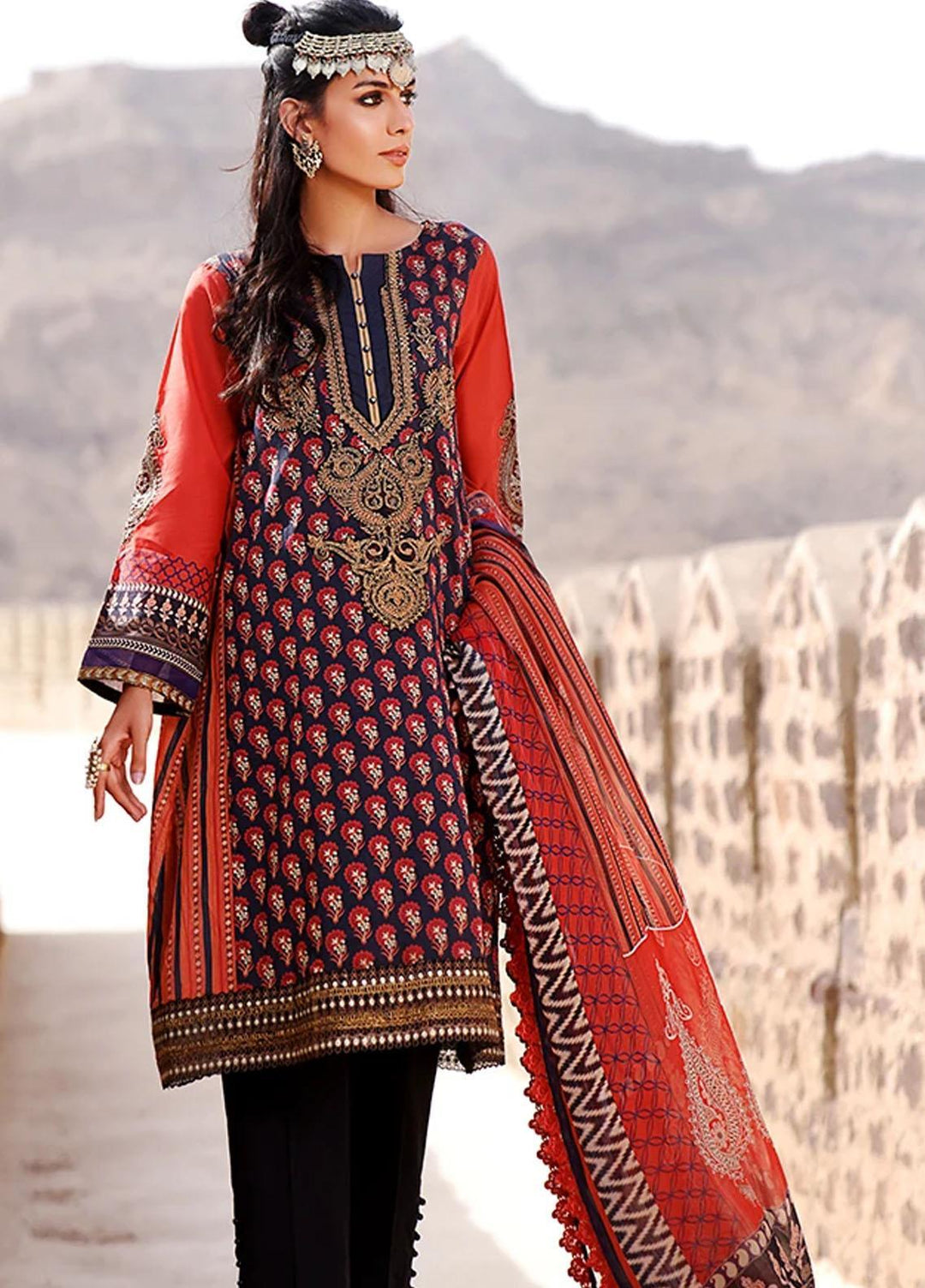 Threads & Motifs Embroidered Lawn Suits Unstitched 2 Piece THM21U 7242 - Summer Collection