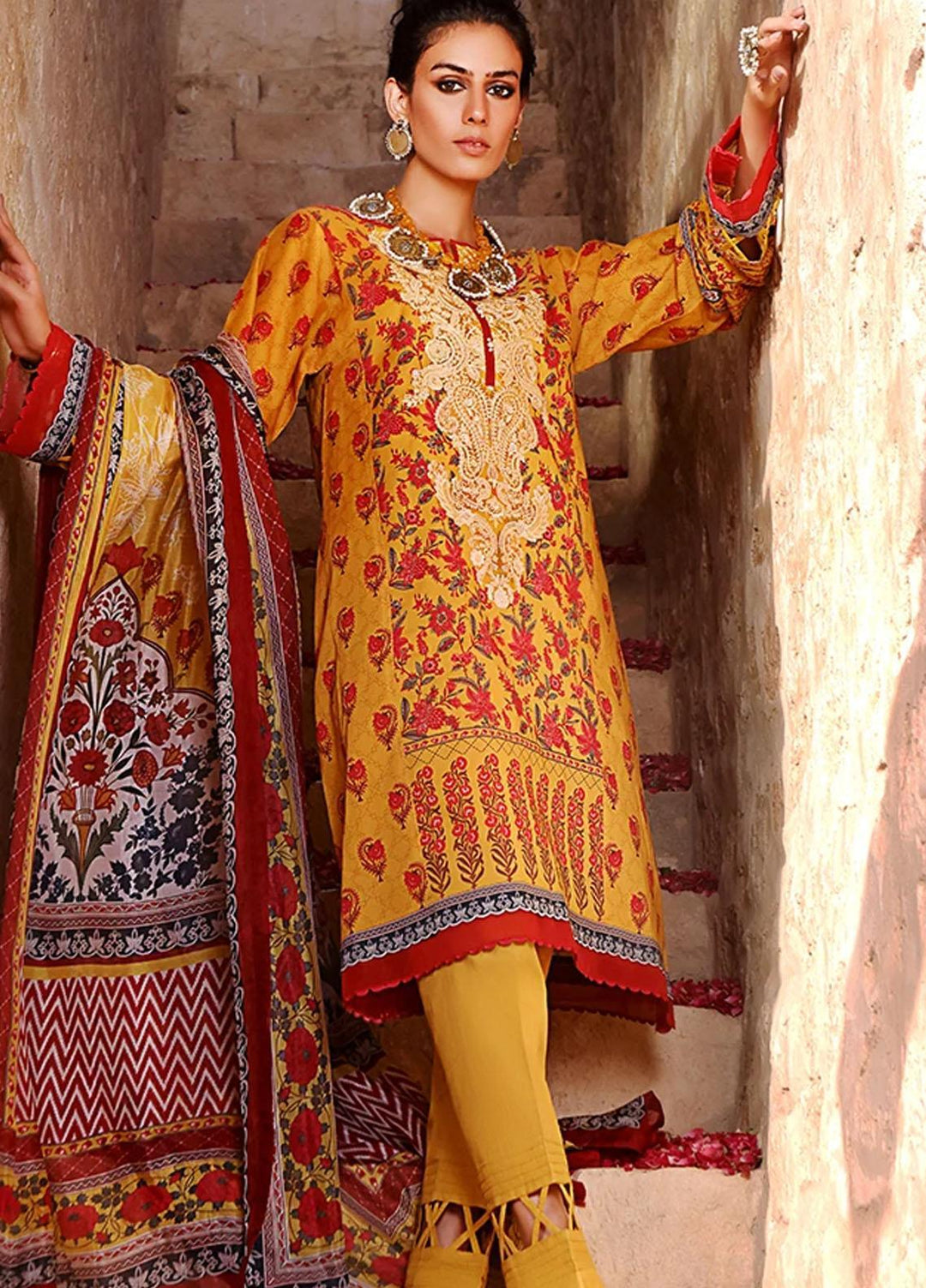 Threads & Motifs Embroidered Lawn Suits Unstitched 2 Piece THM21U 7266 - Summer Collection