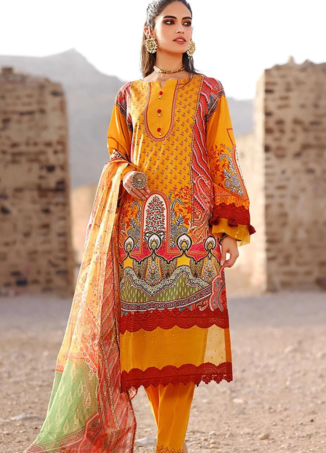 Threads & Motifs Embroidered Lawn Suits Unstitched 2 Piece THM21U 7323 - Summer Collection