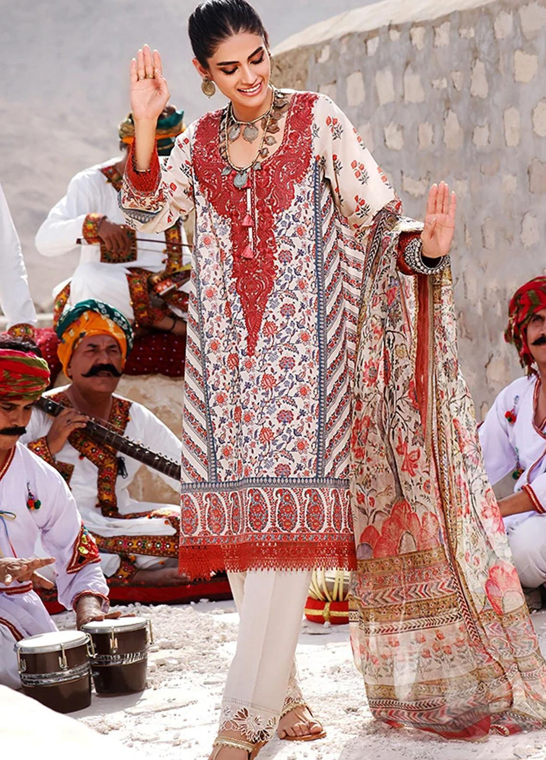 Threads & Motifs Embroidered Lawn Suits Unstitched 2 Piece THM21U 7378 - Summer Collection