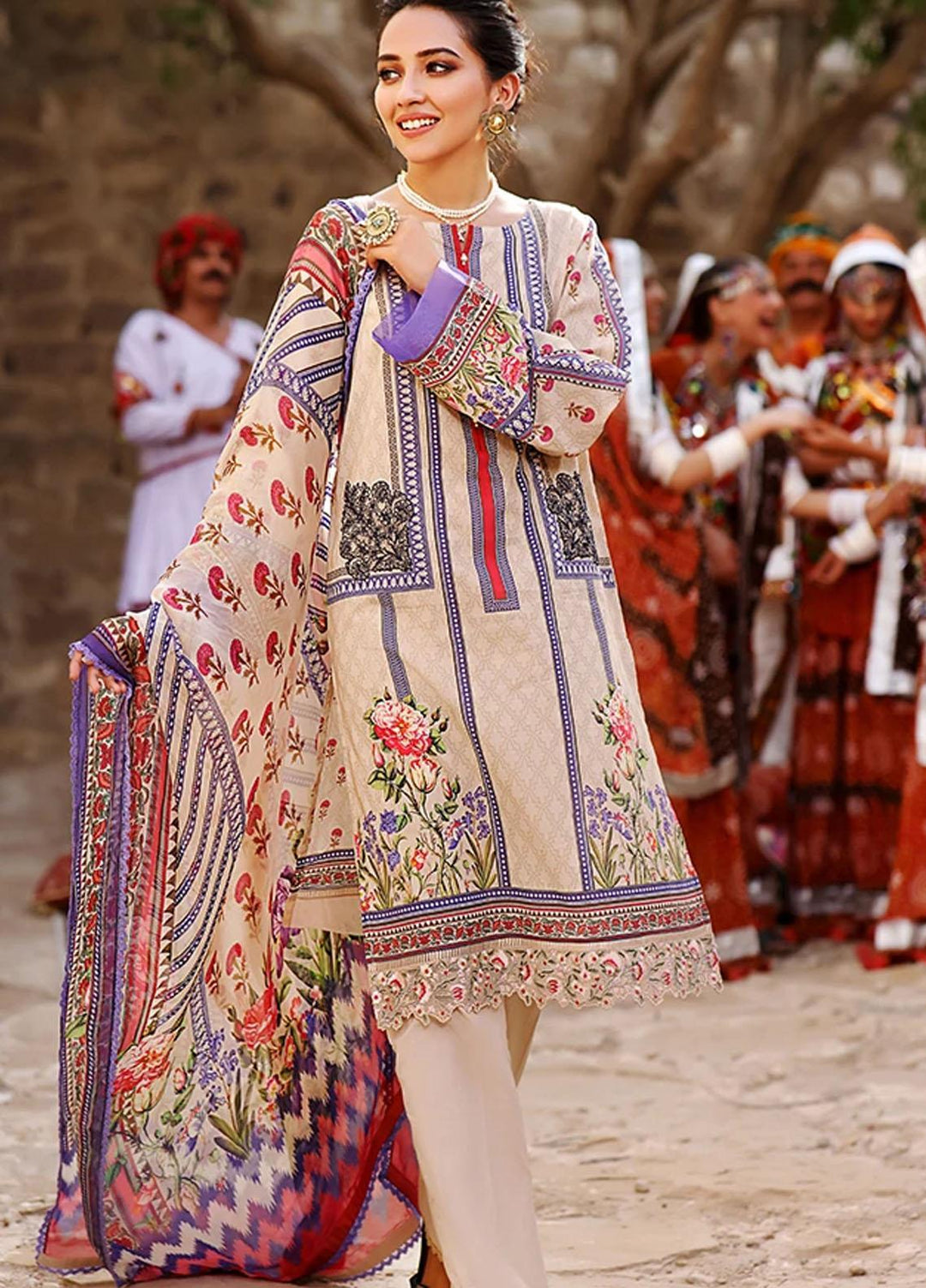 Threads & Motifs Embroidered Lawn Suits Unstitched 2 Piece THM21U 7253 - Summer Collection