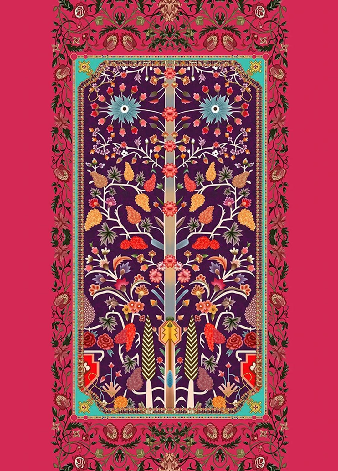 Threads & Motifs Printed Viscose  Shawl THM21SH 106 - Winter Viscose Shawls