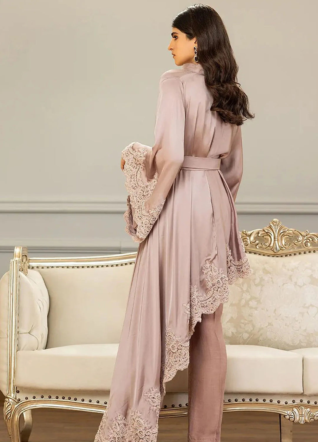 Threads And Motifs Pret Embroidered Chamois Kaftan 8732