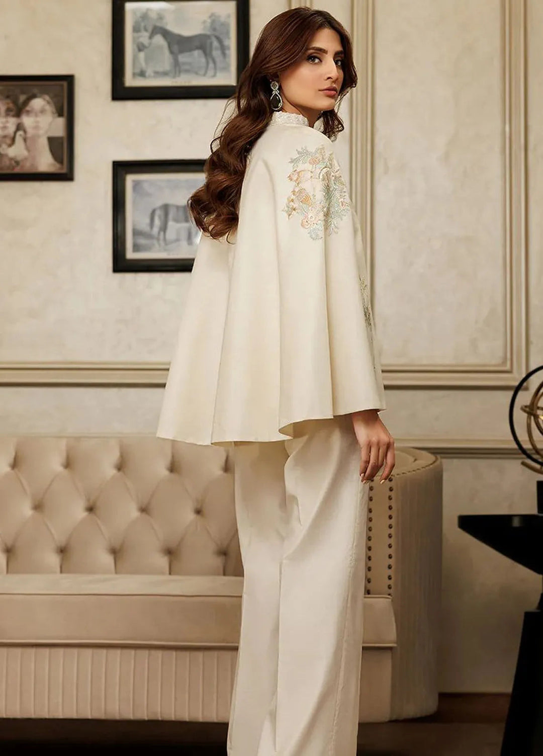 Threads And Motifs Pret Embroidered Chanderi Cape 8754