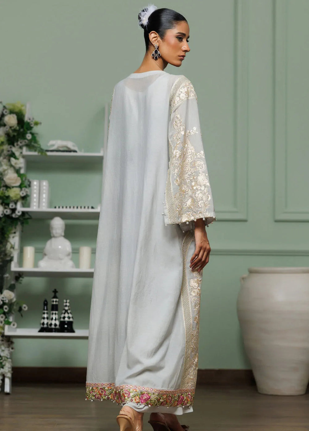 Threads And Motifs Pret Embroidered Chanderi Jacket 8830