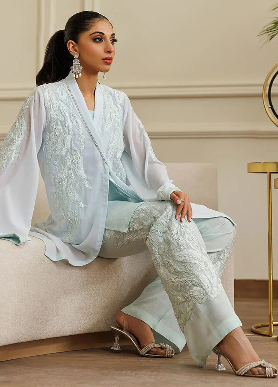 Threads And Motifs Pret Embroidered Chiffon Jacket 8874