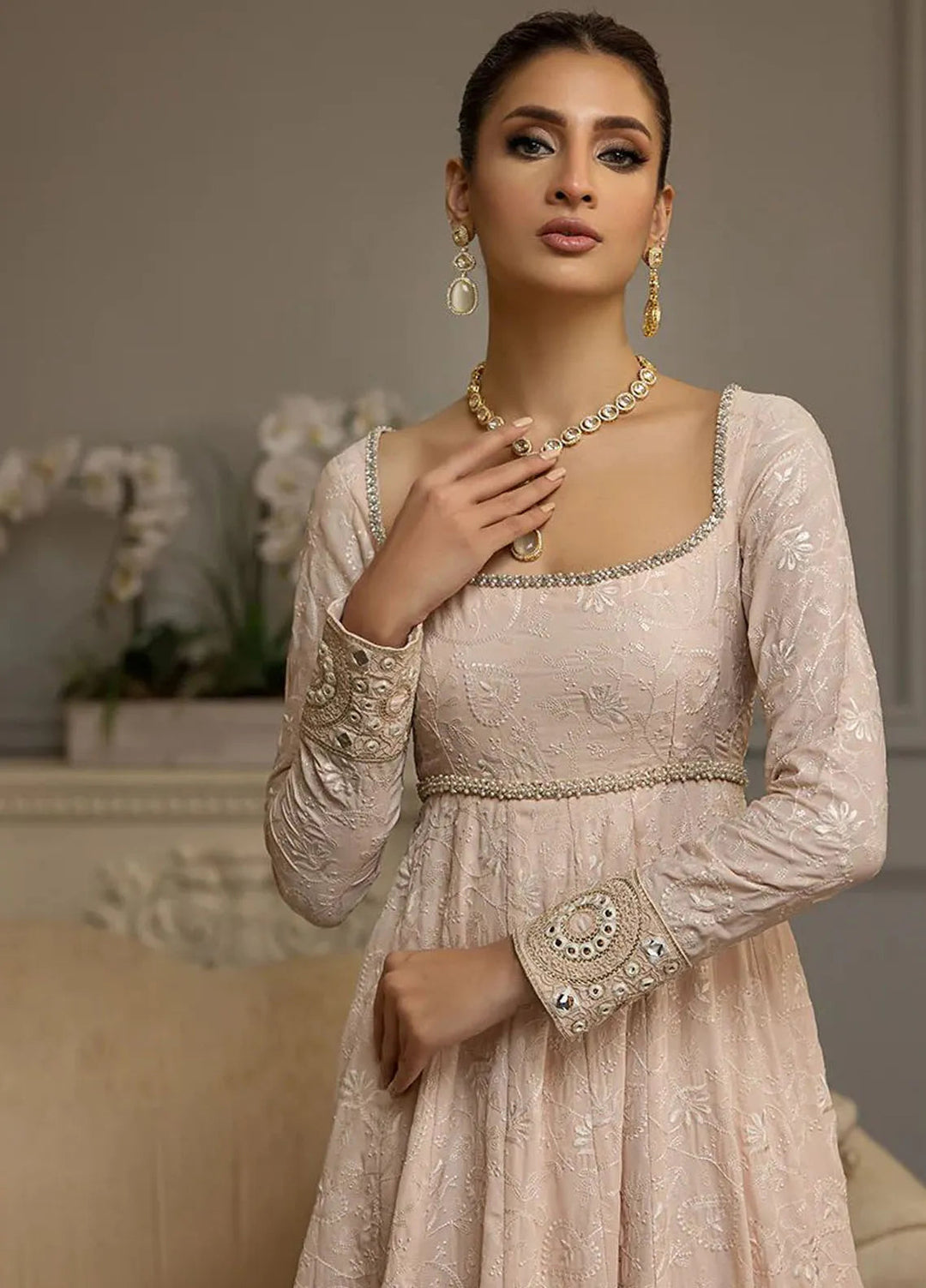 Threads And Motifs Pret Embroidered Chiffon Maxi 8631