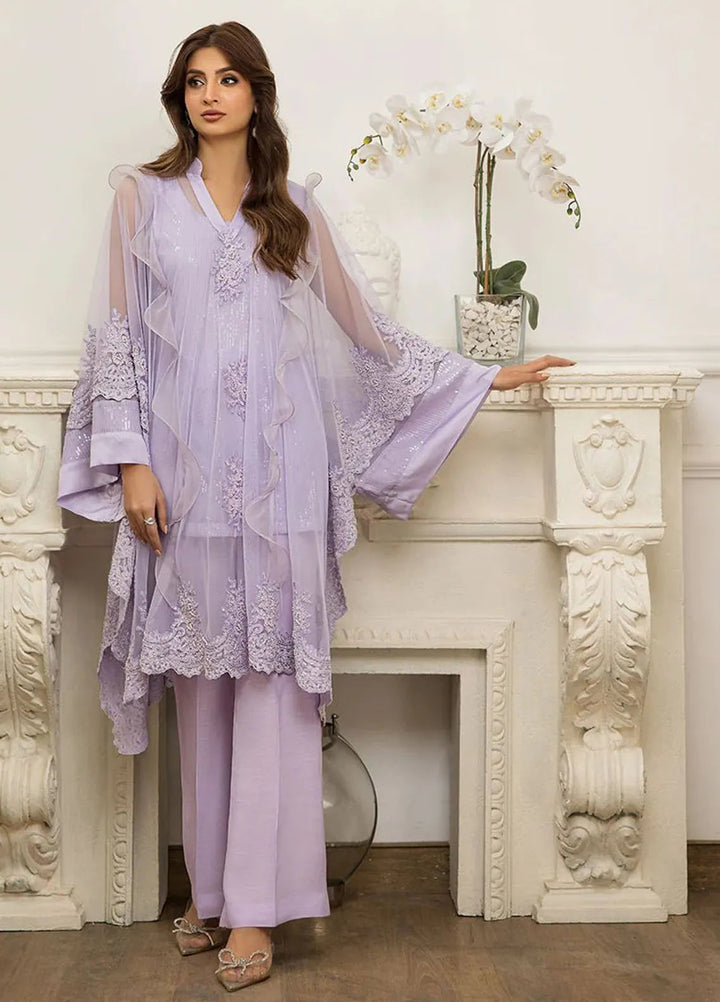 Threads And Motifs Pret Embroidered Net Cape 8693