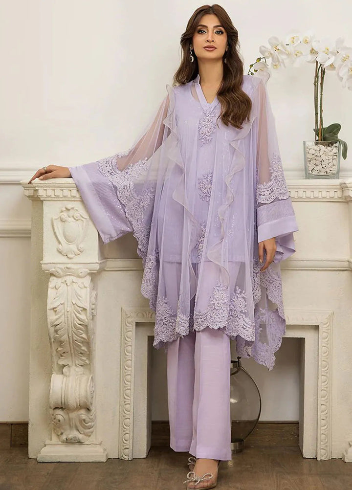 Threads And Motifs Pret Embroidered Net Cape 8693
