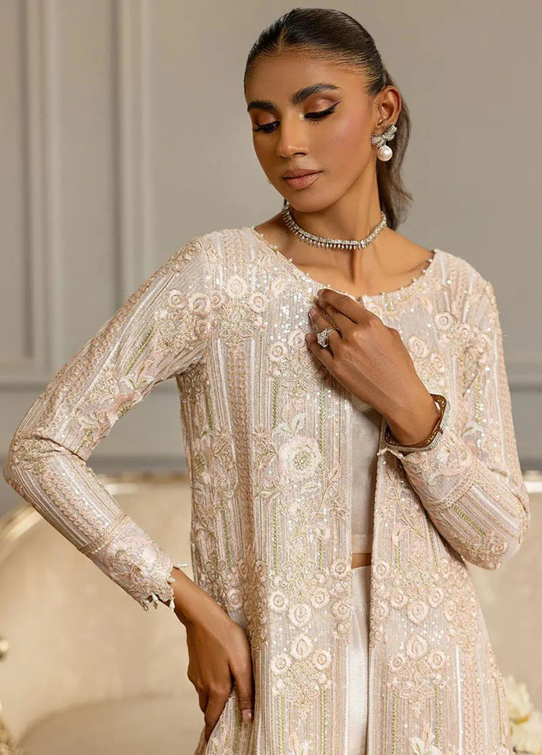 Threads And Motifs Pret Embroidered Net Dress 8111.2