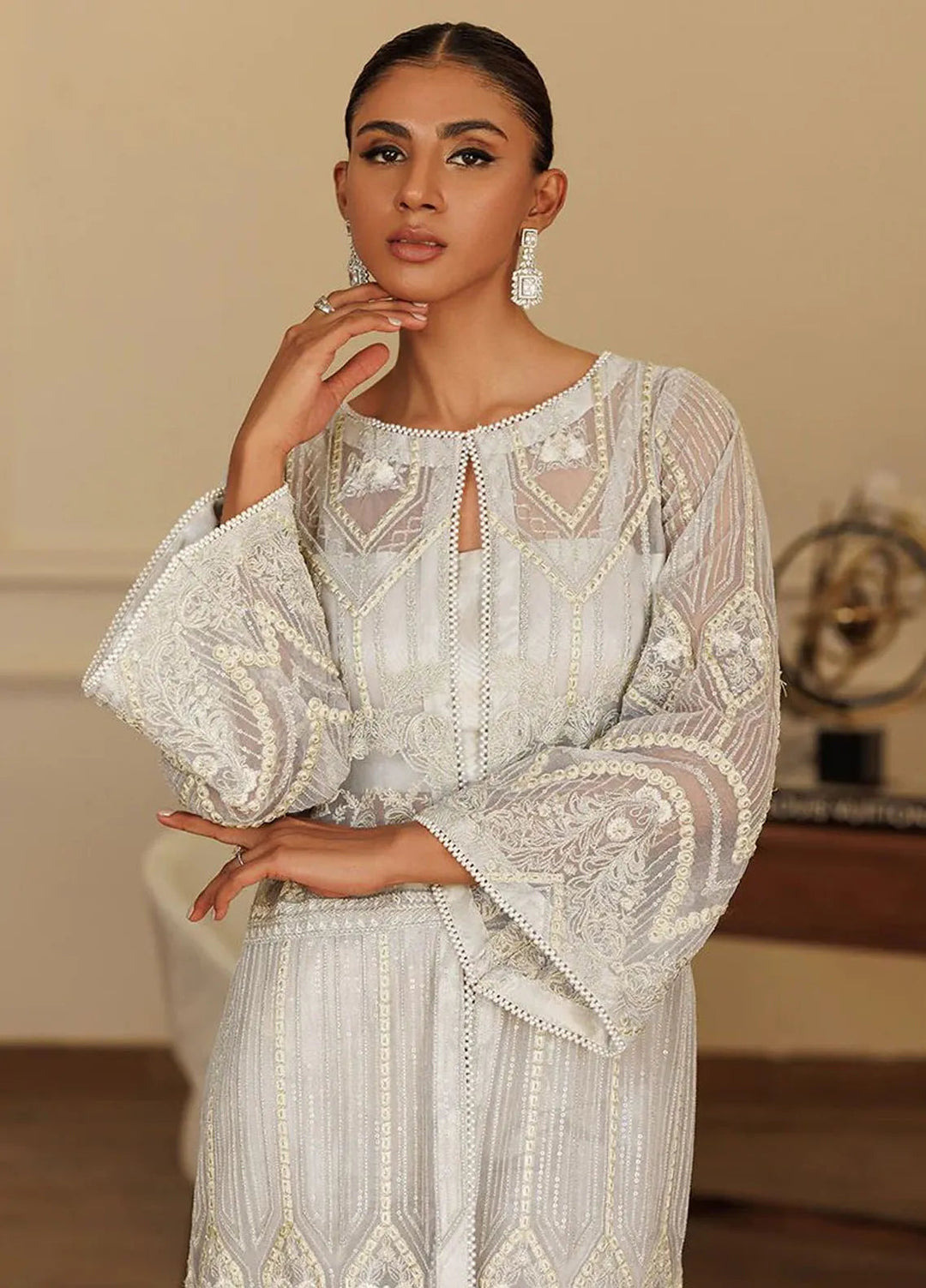 Threads And Motifs Pret Embroidered Net Dress 8406.1