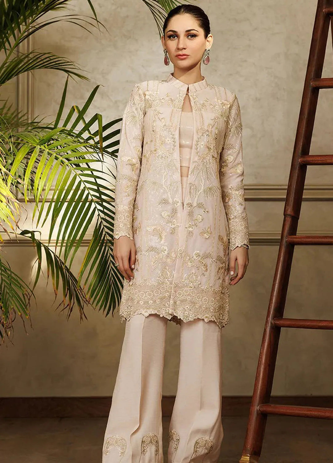 Threads And Motifs Pret Embroidered Net Dress 8621