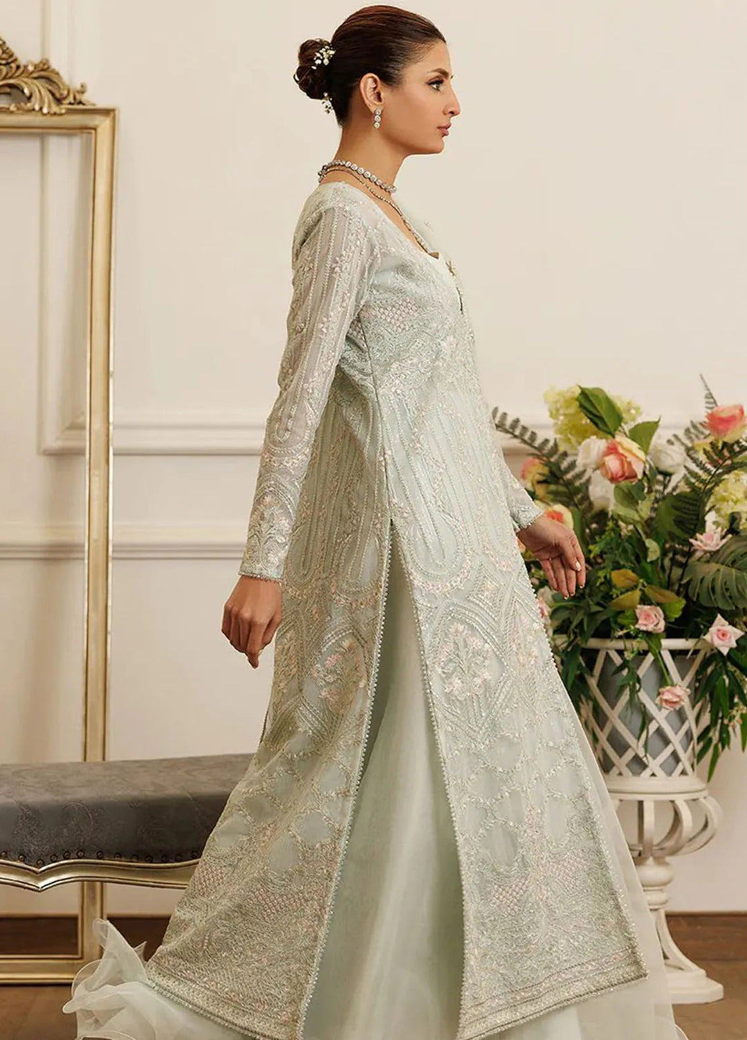 Threads And Motifs Pret Embroidered Net Gown 8407