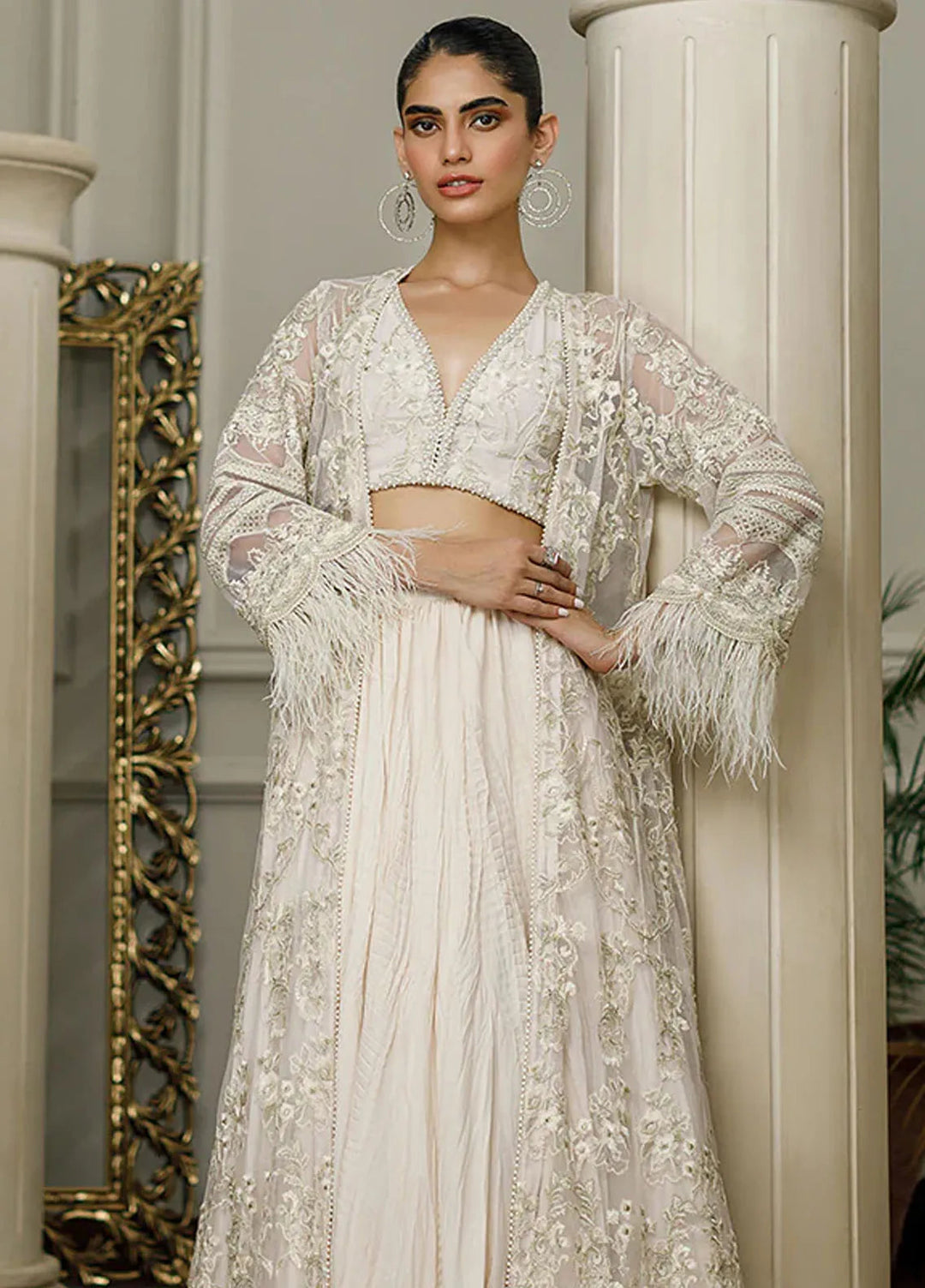 Threads And Motifs Pret Embroidered Net Lehenga 8273