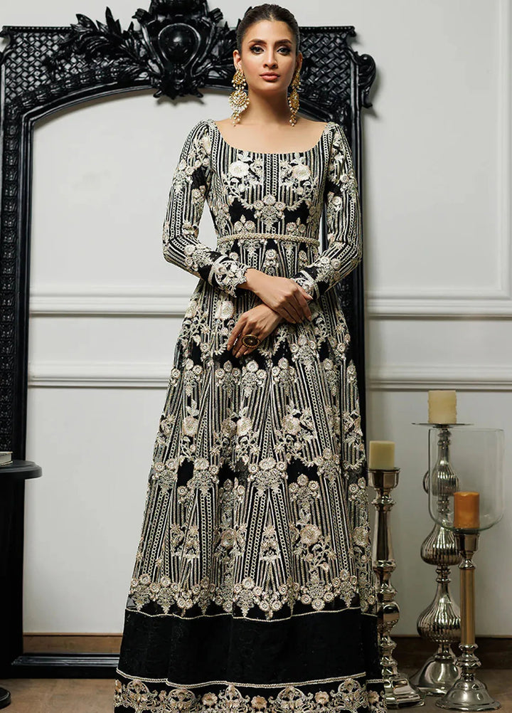 Threads And Motifs Pret Embroidered Net Maxi 8111 Black