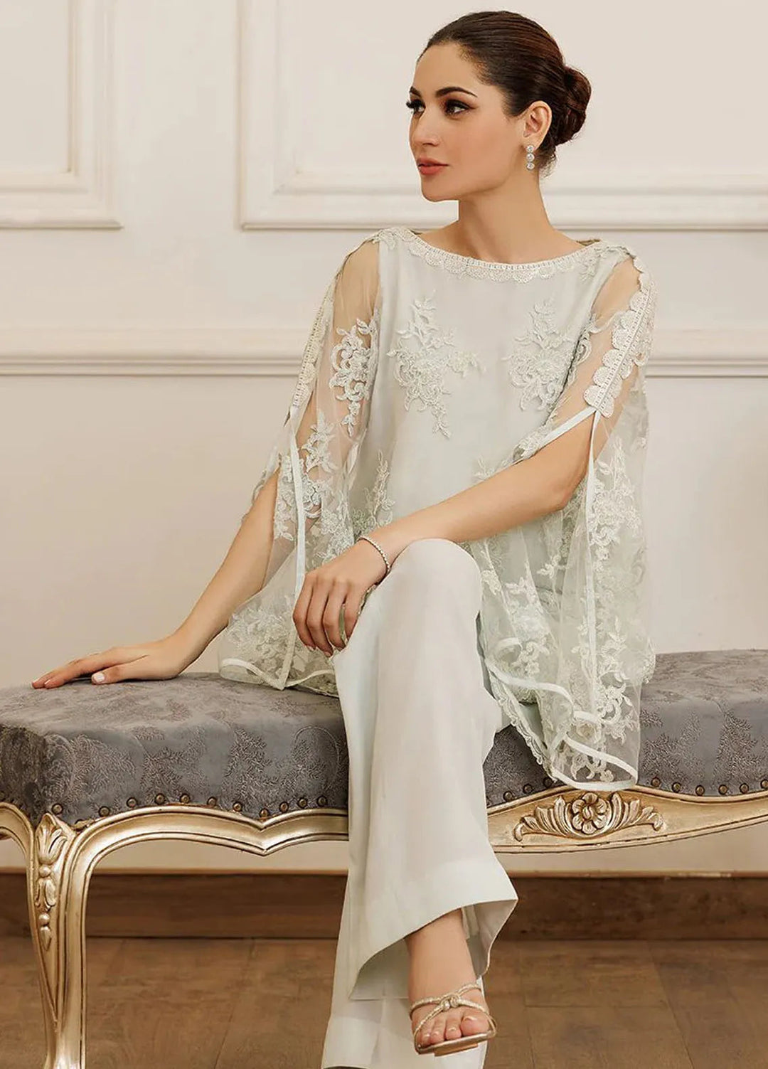 Threads And Motifs Pret Embroidered Net Tunic 8750
