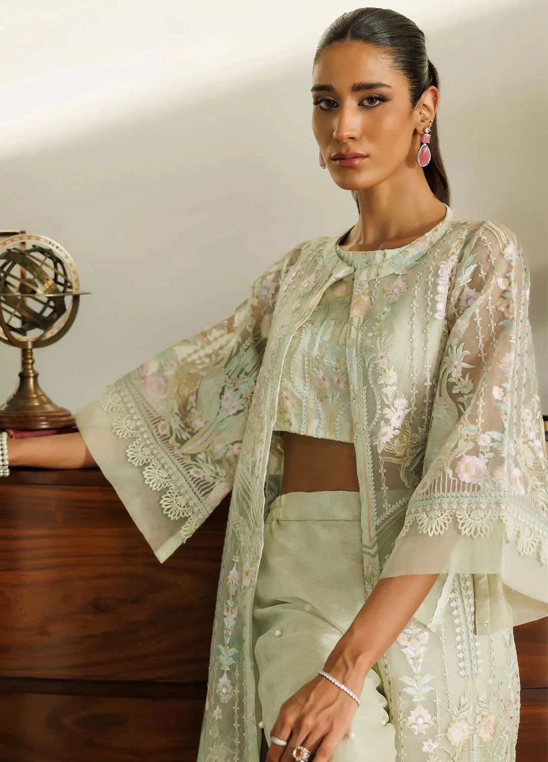 Threads And Motifs Pret Embroidered Organza Dress 8855