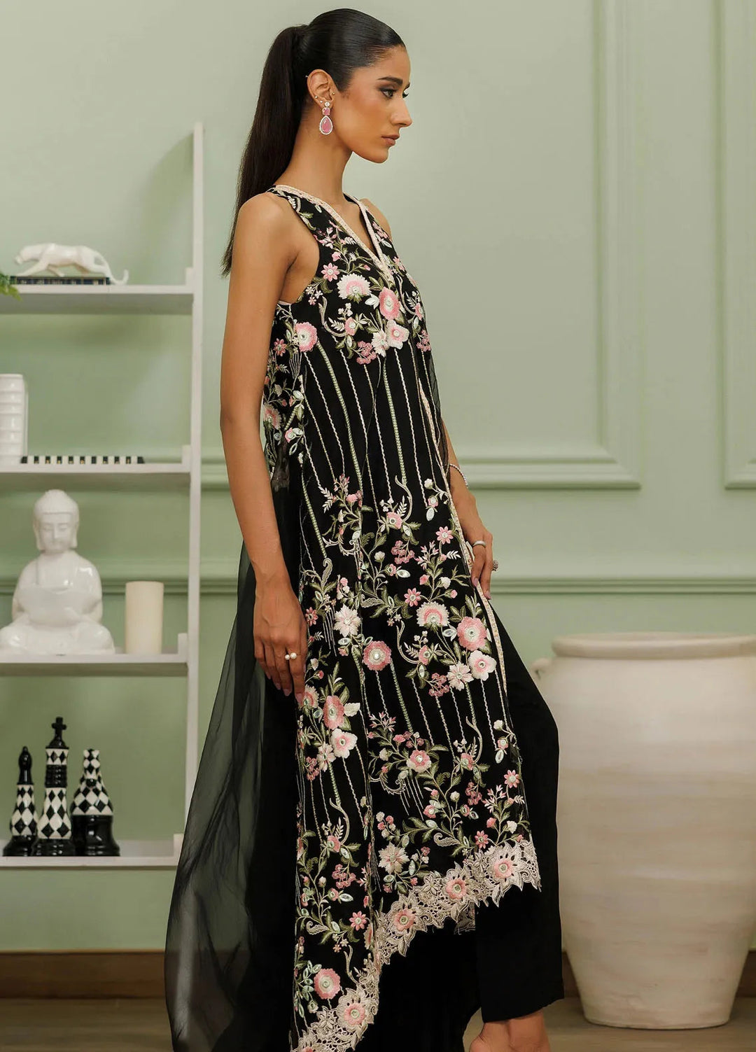 Threads And Motifs Pret Embroidered Organza Dress 8902