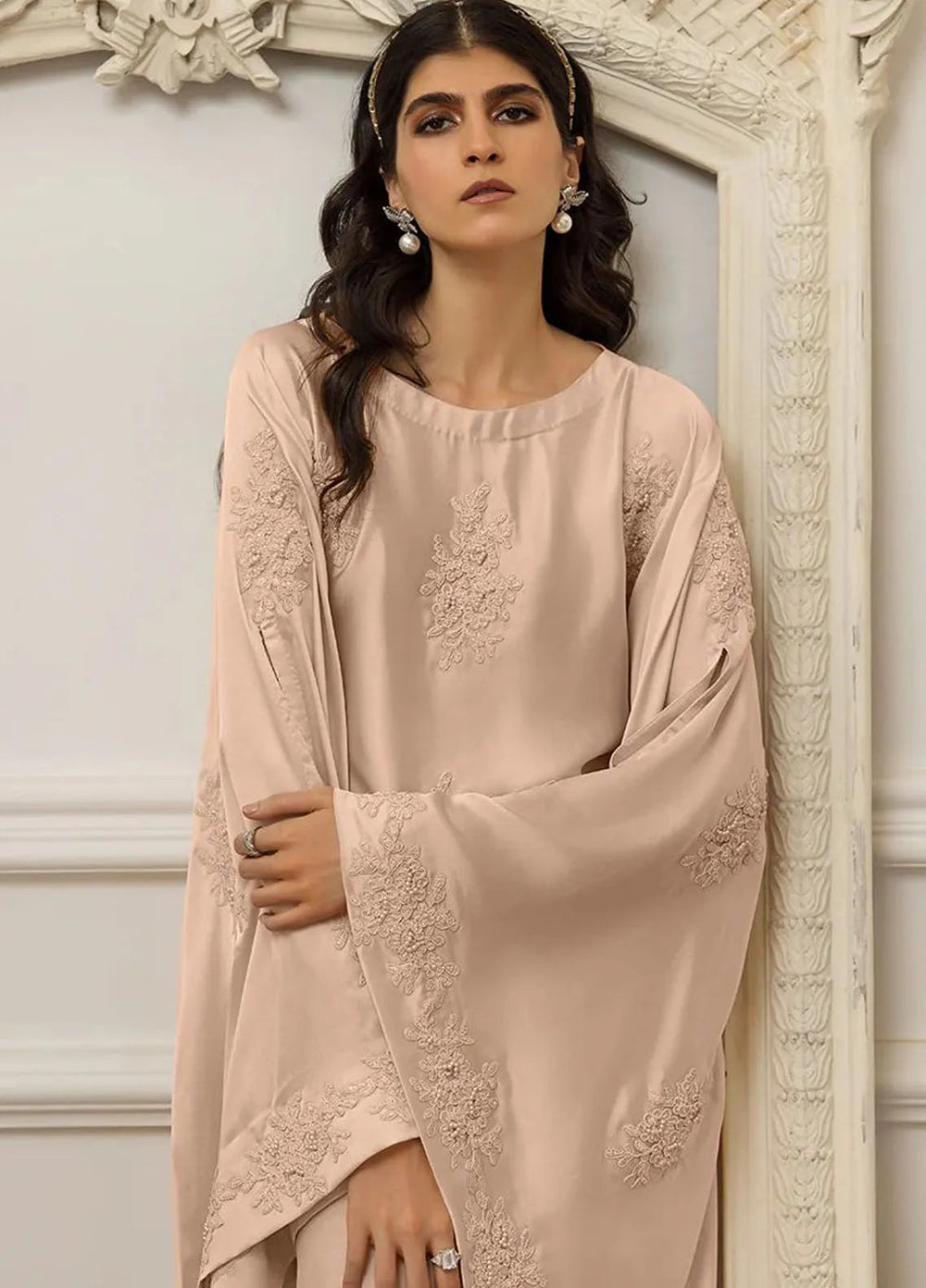 Threads And Motifs Pret Embroidered Polyester Dress 8733