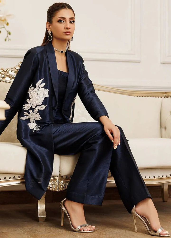 Threads And Motifs Pret Embroidered Raw Silk Dress 8759