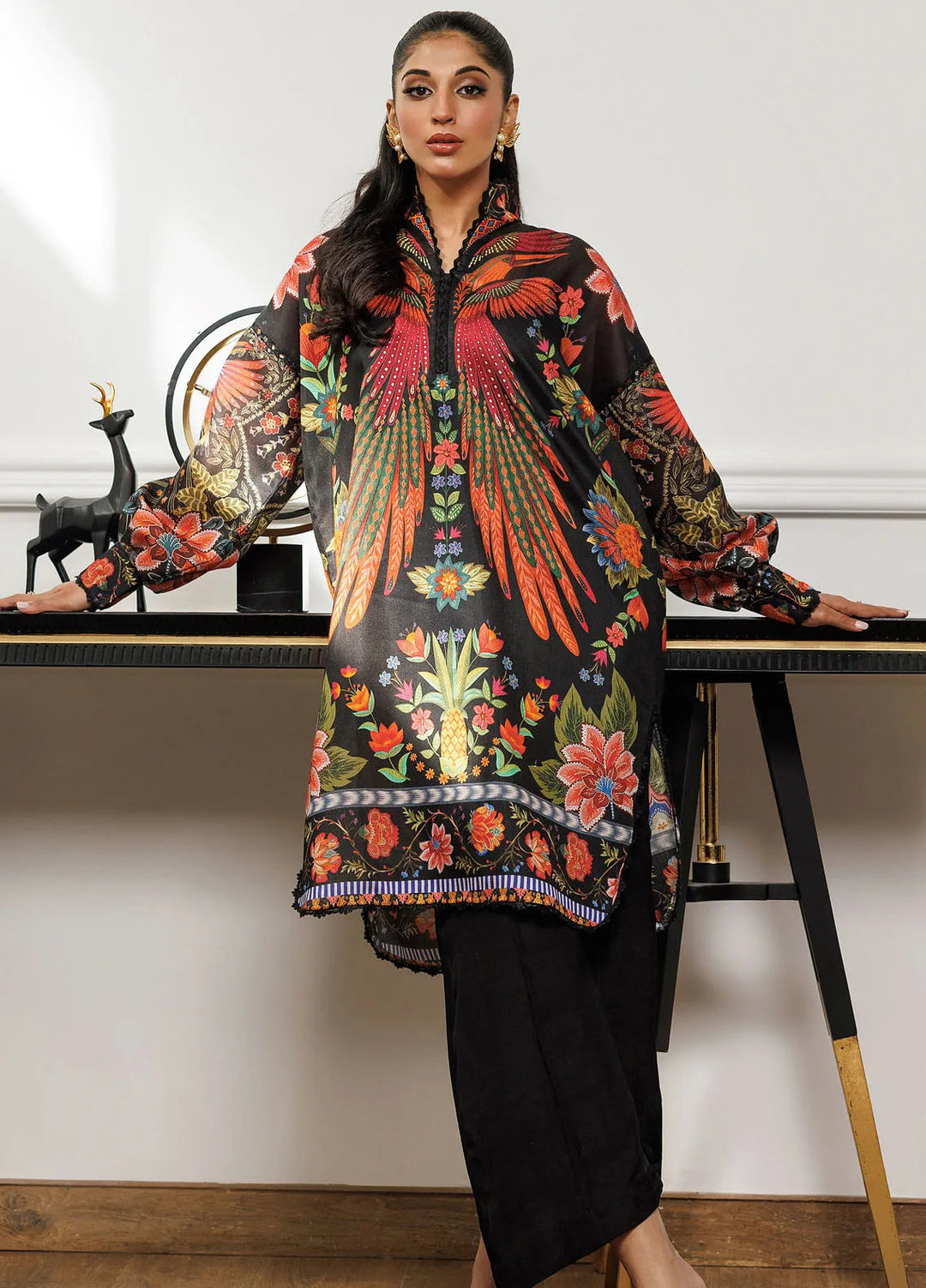 Threads And Motifs Pret Embroidered Viscose Silk 2 Piece Suit 8959