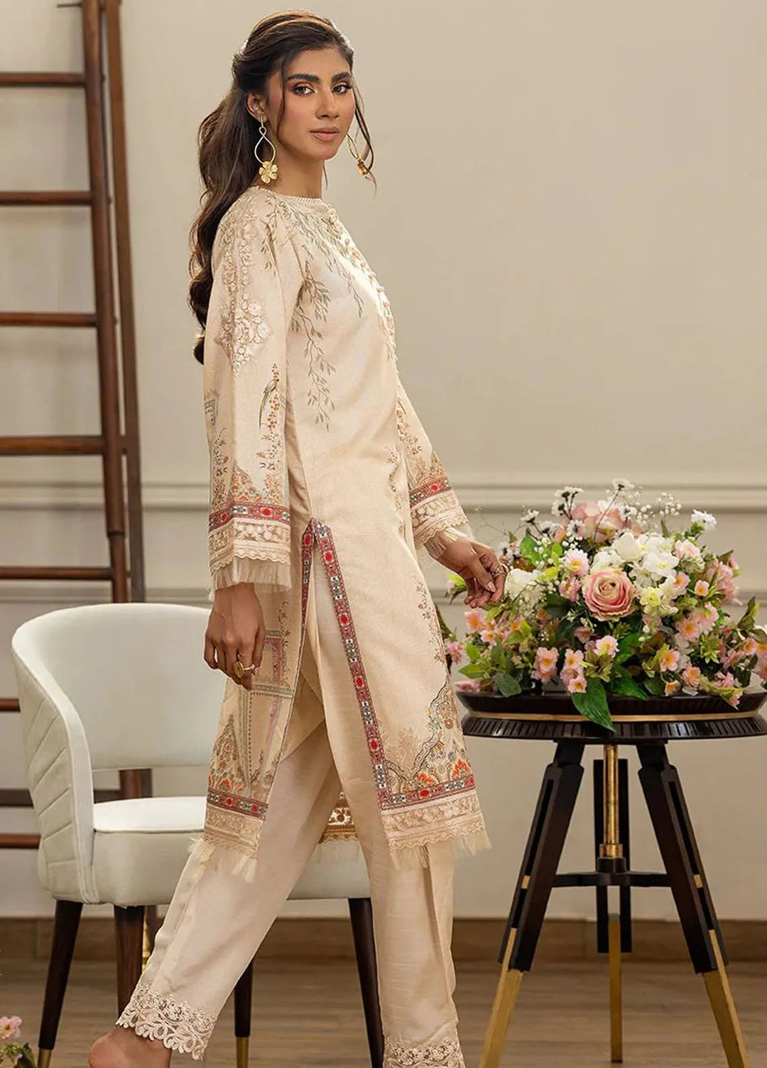 Threads And Motifs Pret Embroidered 3 Piece Suit 8809