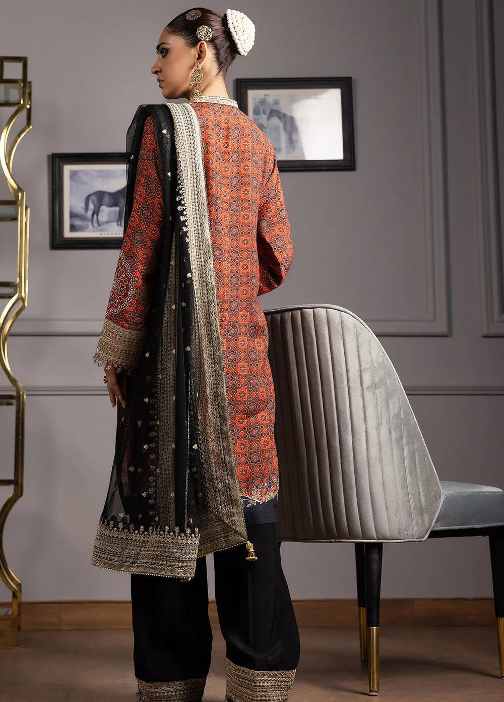Threads And Motifz Pret Embroidered 3 Piece Suit 9061