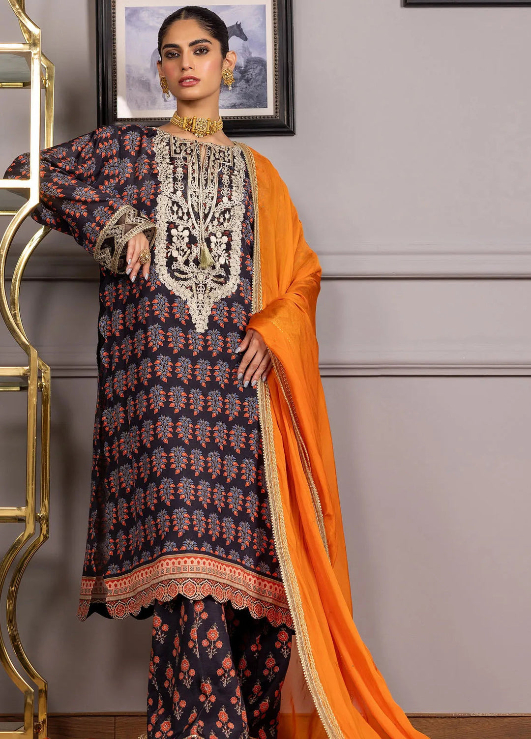 Threads And Motifz Pret Embroidered 3 Piece Suit 9063