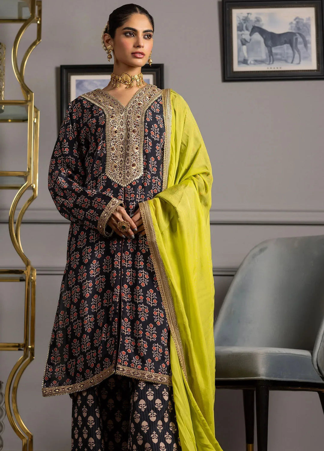 Threads And Motifz Pret Embroidered 3 Piece Suit 9109