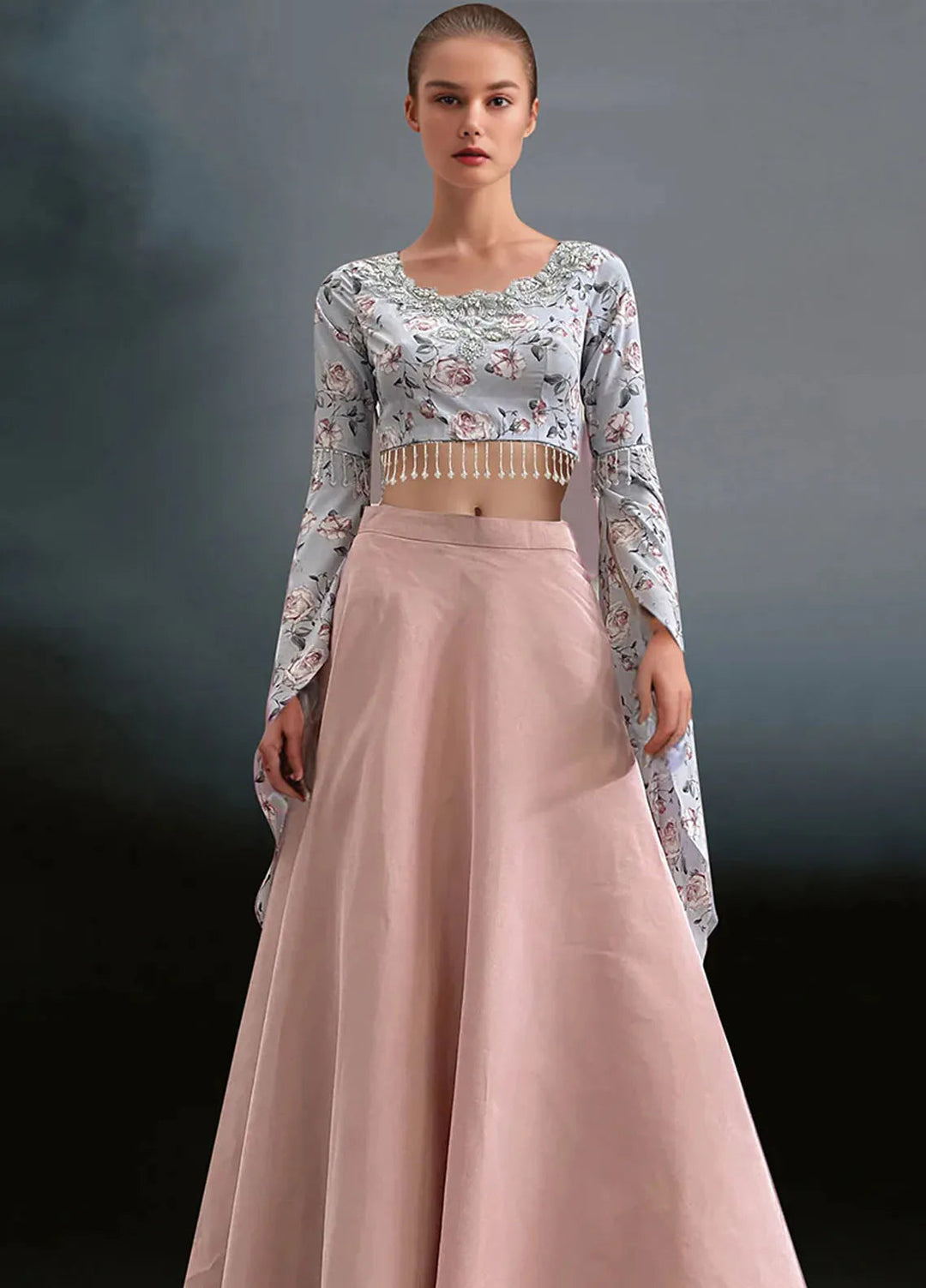 Threads And Motifz Pret Embroidered Chiffon 3 Peice Suit 9409