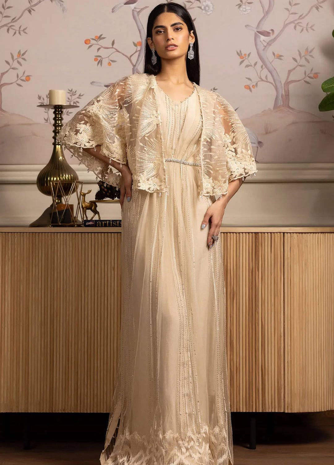 Threads And Motifz Pret Embroidered Net 2 Piece Suit 8973