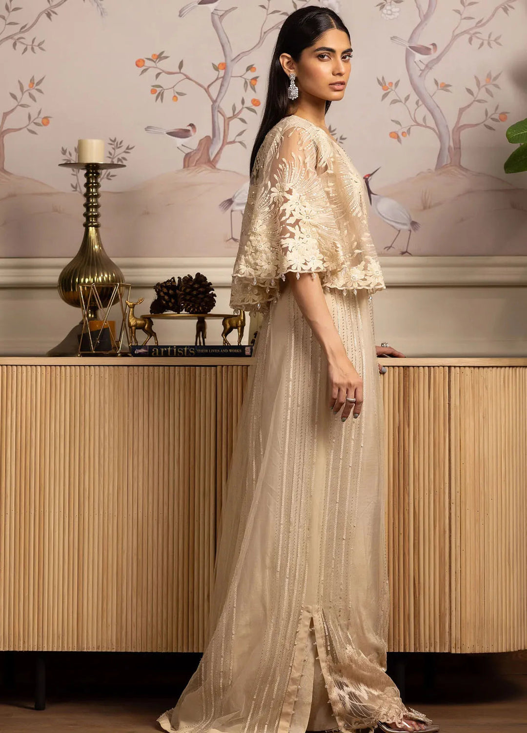 Threads And Motifz Pret Embroidered Net 2 Piece Suit 8973